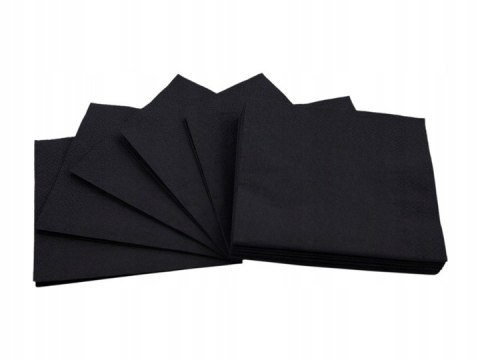 Serwetki 33x33 CZARNE 20szt 17-28 Serwetki 33x33 CZARNE 20szt 17-28