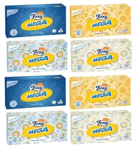 Chusteczki kosmetyczne FOXY MEGA MIĘKKIE 200szt Chusteczki kosmetyczne FOXY MEGA MIĘKKIE 200szt