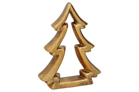Choinka 4szt ceramiczna 11,5x2,5x14,5cm złoty antyczny Choinka 4szt ceramiczna 11,5x2,5x14,5cm złoty antyczny