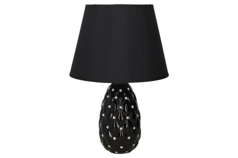 Lampka elektryczna ceramiczna 34x23cm CZARNA E14 ZZ1M17-07B Lampka elektryczna ceramiczna 34x23cm CZARNA E14 ZZ1M17-07B