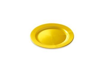 Talerze plastikowe 24cm złote / 12 sztuk 34-45 Talerze plastikowe 24cm złote / 12 sztuk 34-45