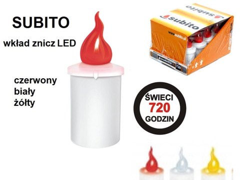 Znicz 12szt wkład diodowy elektryczny świetlik SUBITO S5 - MIX 3 KOLORÓW - ZE-S5 Znicz 12szt wkład diodowy elektryczny świetlik SUBITO S5 - MIX 3 KOLORÓW - ZE-S5