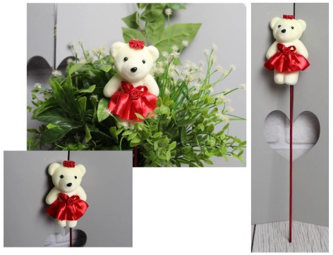 Miś styropianowy na piku WALENTYNKI 36x11x6,5 cm 10szt. | VAA-17106 Miś styropianowy na piku WALENTYNKI 36x11x6,5 cm 10szt. | VAA-17106