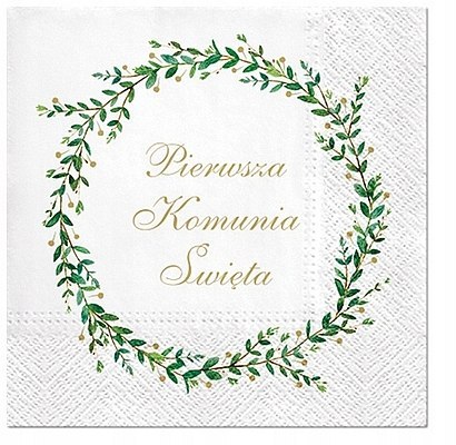 Serwetki 33x33cm Komunia 20szt 76-01 Serwetki 33x33cm Komunia 20szt 76-01