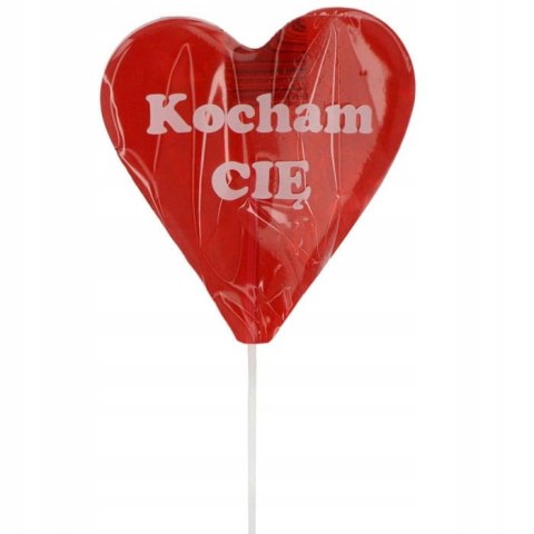 Lizak serce Kocham Cię 60 g x 30 szt Lizak serce Kocham Cię 60 g x 30 szt