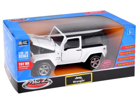 Auto metalowe terenowe Jeep Wrangler metalowy 1:32 MSZ ZA3751 Auto metalowe terenowe Jeep Wrangler metalowy 1:32 MSZ ZA3751