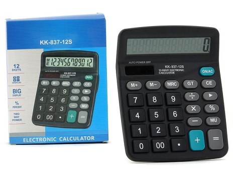 Kalkulator 14,5 x 12 x 4cm KK-837-12S Kalkulator 14,5 x 12 x 4cm KK-837-12S