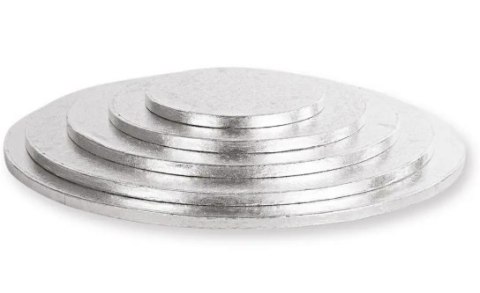 Podkład pod tort srebrny okrągły 28 cm x 1,2 cm H - 1424 Podkład pod tort srebrny okrągły 28 cm x 1,2 cm H - 1424