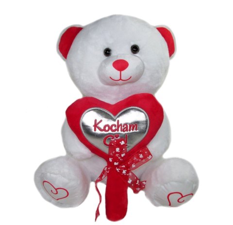 Miś pluszowy z sercem 30cm KOCHAM CIĘ M3759 Miś pluszowy z sercem 30cm KOCHAM CIĘ M3759