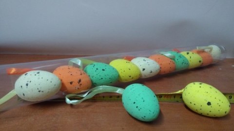 Jajka w plamki 12szt w tubie zawieszka SWB-17106 Jajka w plamki 12szt w tubie zawieszka SWB-17106